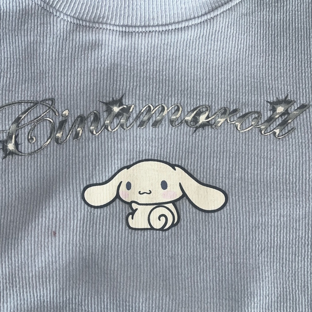 2 pc Sanrio x H&M Hello Kitty long Sleeve fitted ribbed girls tops - Picture 2 of 8